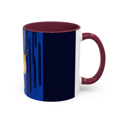 Celestial Melody Colorful Mug (11oz, 15oz) – Musical Grace, Starlit Beauty & Art Deco Elegance