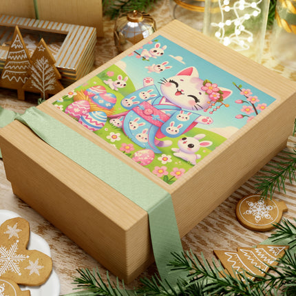 Springtime Kitten’s Easter Joy Kiss-Cut Stickers (4 Sizes)