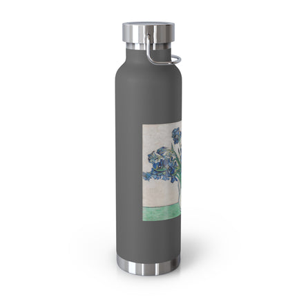 Irises by Vincent Van Gogh Copper Vacuum Insulated Bottle, 22oz