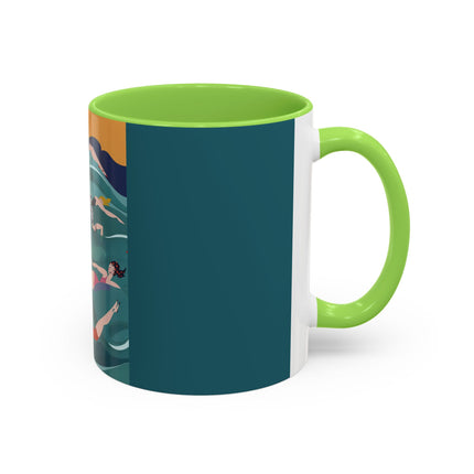 Summer Splash Colorful Mugs – Retro Beach Joy & Carefree Summer Vibes