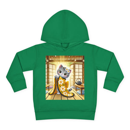 Playful Kitten in the Tea Room Toddler Pullover Fleece Hoodie