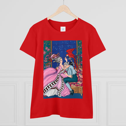 The Jealous Parrot by George Barbier Women's Midweight Cotton Tee