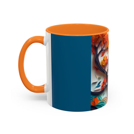 Owl at an Autumn Park Colorful Mugs (11oz, 15oz)