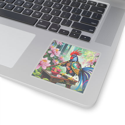 Cyberpunk Rooster Kiss-Cut Stickers (4 Sizes)