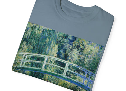 Water Lilies and Japanese Bridge by Claude Monet Unisex Garment-Dyed T-shirt