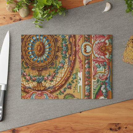 XVIII Siecle 2 by Auguste Racinet Glass Cutting Board