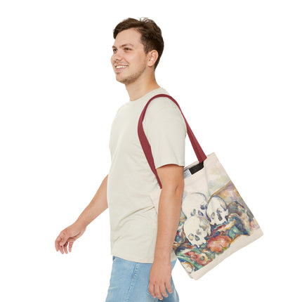 The Three Skulls by Paul Cézanne Tote Bag (AOP)