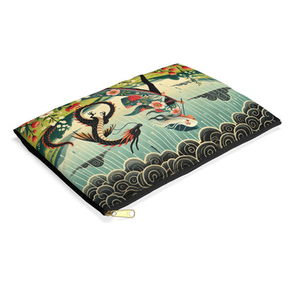 The Dragon Fairy’s Stride Flat Pouch – Power, Motion & Stormlit Elegance