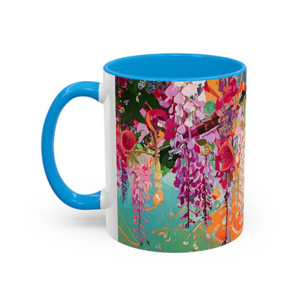 Golden Wisteria Elegance Colorful Mugs (11oz, 15oz)
