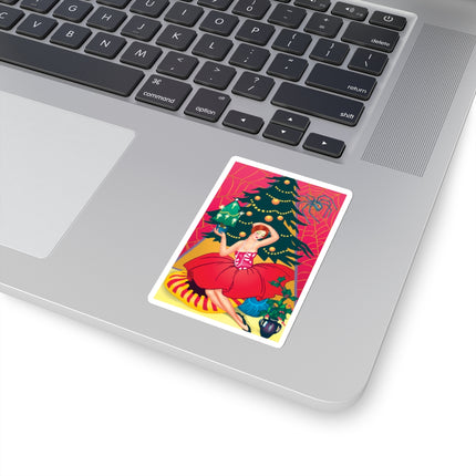 Art Deco Christmas Enchantment Kiss-Cut Stickers (4 Sizes)