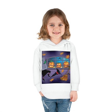 Whimsical Halloween Mischief Toddler Pullover Fleece Hoodie