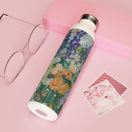 Flowers on the Mountain by August Babberger Slim Water Bottle