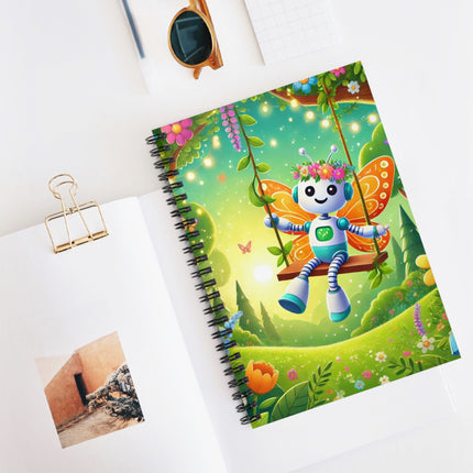 Robot Fairy Spiral Notebook - Ruled Line