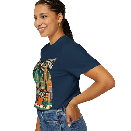 Night of the Trick-or-Treating Owlets Unisex Garment-Dyed T-shirt