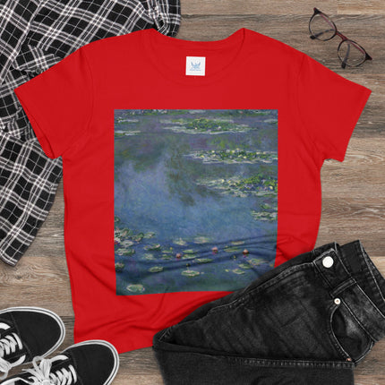 Water Lilies by Claude Monet Women's Midweight Cotton Tee