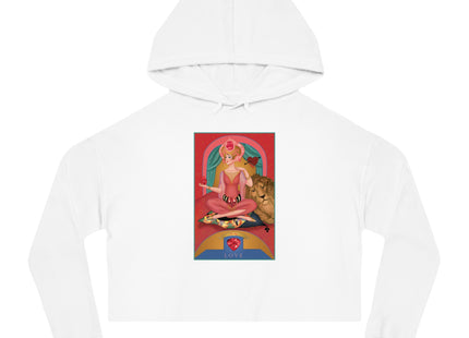 July & Ruby (from the Gem Series) by Sofia Chiostri Women’s Cropped Hooded Sweatshirt