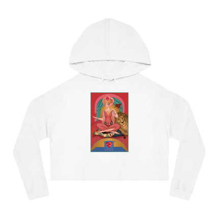 July & Ruby (from the Gem Series) by Sofia Chiostri Women’s Cropped Hooded Sweatshirt