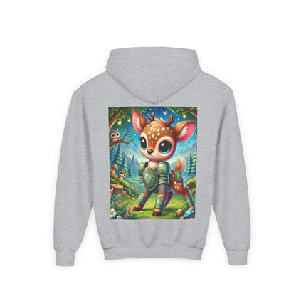 Fawn Defender Youth Hooded Sweatshirt – Gentle Courage & Forest Magic