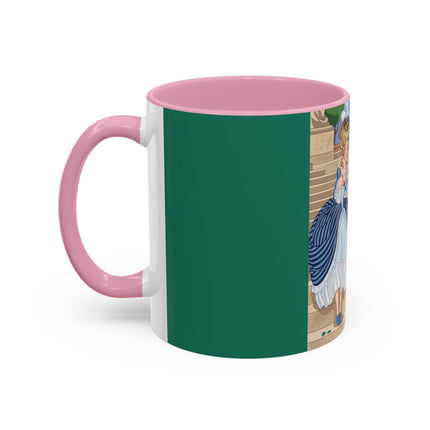 The Peacock's Admiration Colorful Mug (11oz, 15oz) – Rococo Elegance, Peacock Beauty & Garden Charm