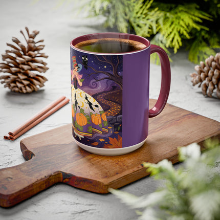 🎃🌙 The Pumpkin Moon Dress Colorful Mug – Whimsical Halloween Fashion