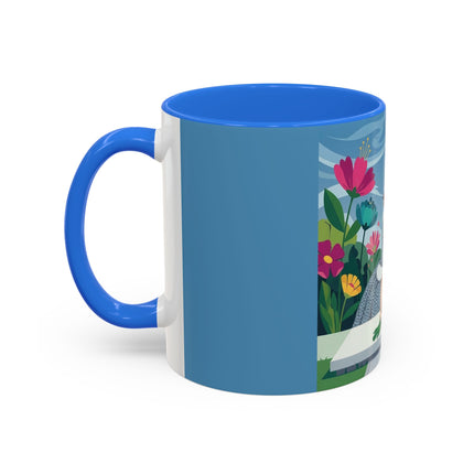 The Lady Of The Secret Garden Colorful Mugs – Art Deco Botanical Elegance