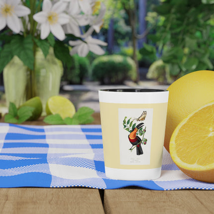 Channel Billed Toucan by Paul Gervais Ceramic Shot Glass