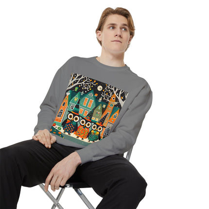 Night of the Trick-or-Treating Owlets Unisex Garment-Dyed Sweatshirt