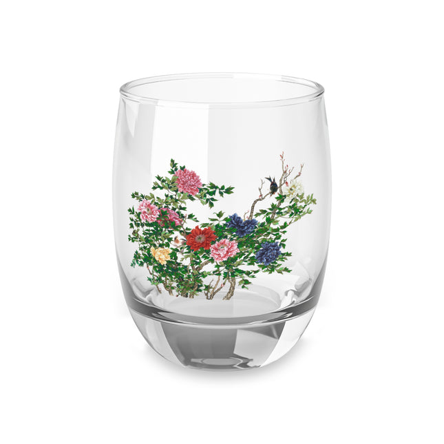 Peonies and Birds by Okamoto Shuki Whiskey Glass