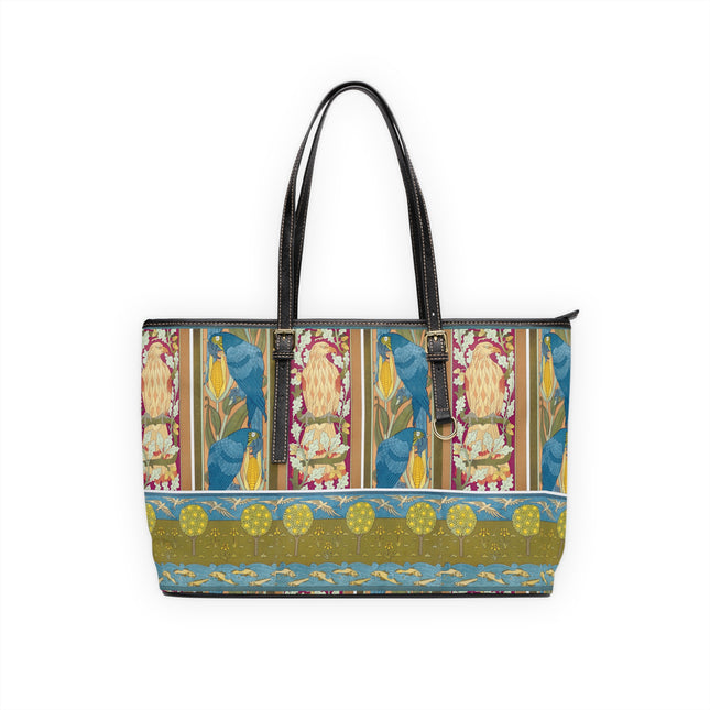 Eagle and Oak, Macaws and Corn by Maurice Pillard Verneuil PU Leather Shoulder Bag