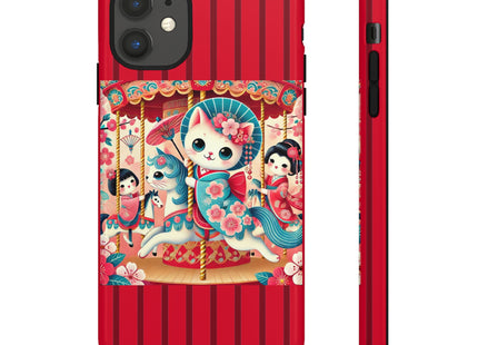 Geisha Kitten's Enchanted Carousel Phone Cases