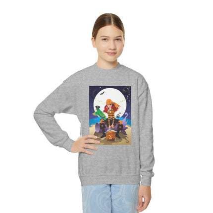 Moonlit Pirate Halloween Youth Crewneck Sweatshirt