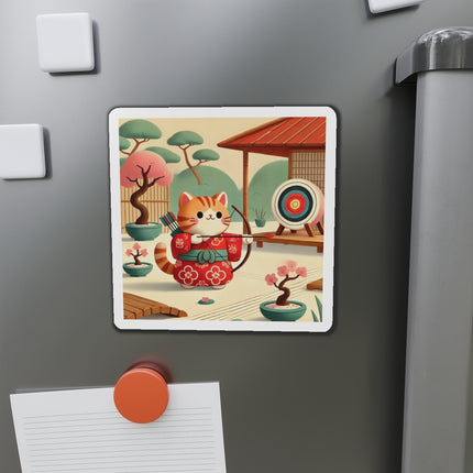 Archer Kitten in the Zen Garden Die-Cut Magnets (5 Sizes)