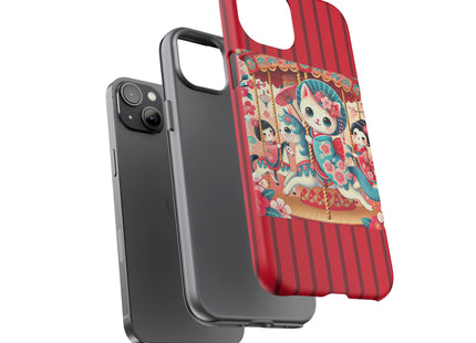 Geisha Kitten's Enchanted Carousel Phone Cases