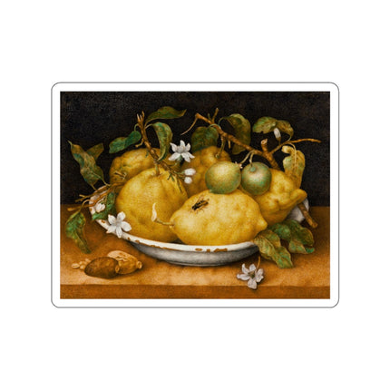 Still Life with Bowl of Citrons by Giovanna Garzoni Die-Cut Stickers (5 Sizes)