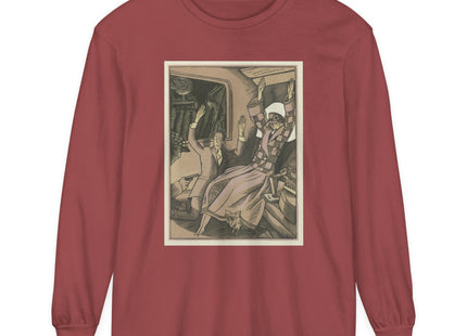 L’Attentat by Fernand Siméon Garment-dyed Long Sleeve T-Shirt