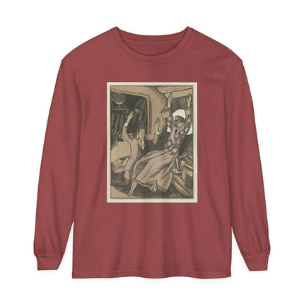 L’Attentat by Fernand Siméon Garment-dyed Long Sleeve T-Shirt