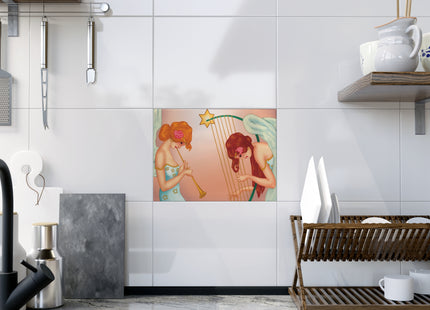 Heavenly Angel Duet Ceramic Tile