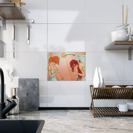 Heavenly Angel Duet Ceramic Tile