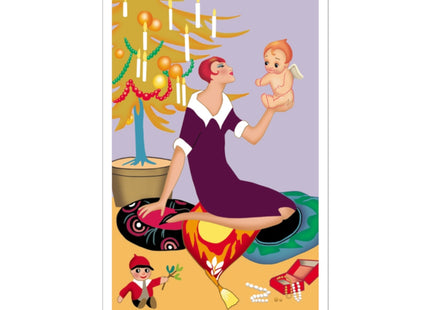 Art Deco Christmas Kiss-Cut Stickers (4 Sizes)