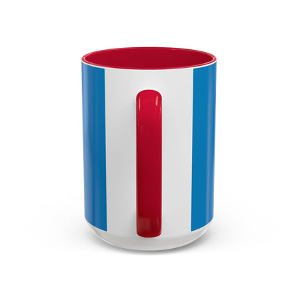 The Lady And The Moonlit Peak Colorful Mugs – Art Deco Alpine Garden Elegance