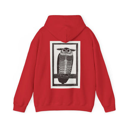 Horned Owl by Samuel Jessurun de Mesquita Heavy Blend™ Hooded Sweatshirt