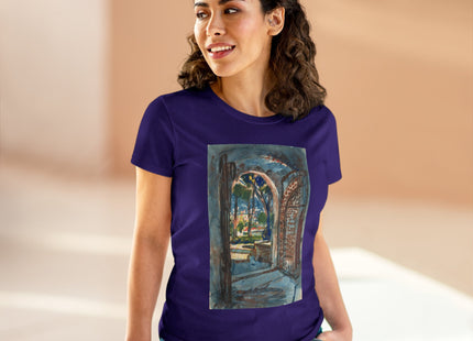 Gate in S. Miniato by Martin Monnickendam Women's Midweight Cotton Tee