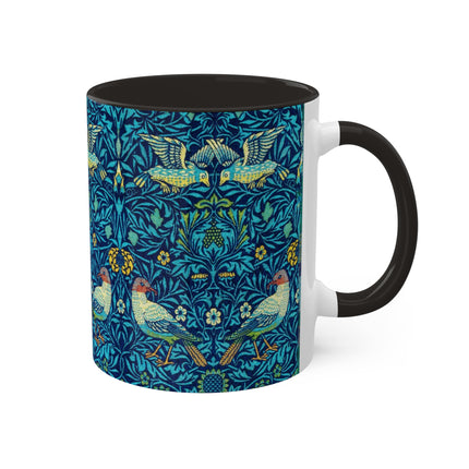 Bird by William Morris Colorful Mugs, 11oz