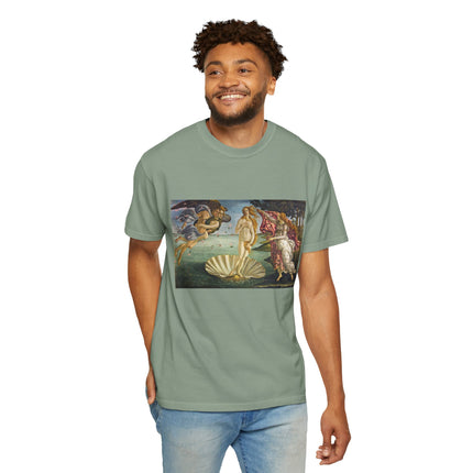 Birth of Venus by Sandro Botticelli Unisex Garment-Dyed T-shirt