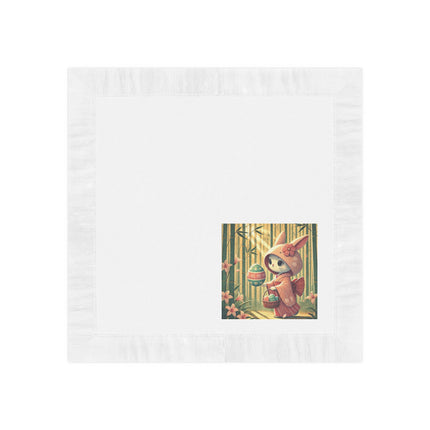 Geisha Kitten’s Easter White Coined Napkins
