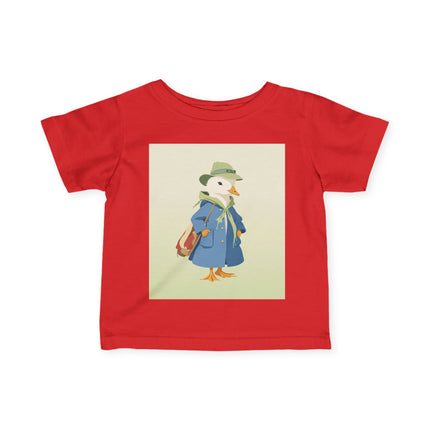 🦆🎒 The Little Woodland Duck Explorer Infant Fine Jersey Tee – Whimsical Storybook Adventure