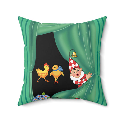 Easter Elf's Whimsy Spun Polyester Square Pillow