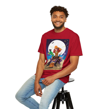 Moonlit Pirate Halloween Unisex Garment-Dyed T-shirt