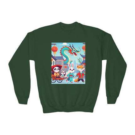 The Little Dragon and Friends Youth Crewneck Sweatshirt – Friendship, Adventure & Playful Charm