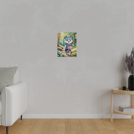 Furry Cyclist Matte Canvas, Stretched, 0.75"